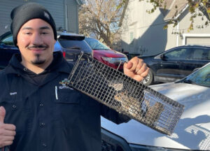 Sam with Trapped Squirrel